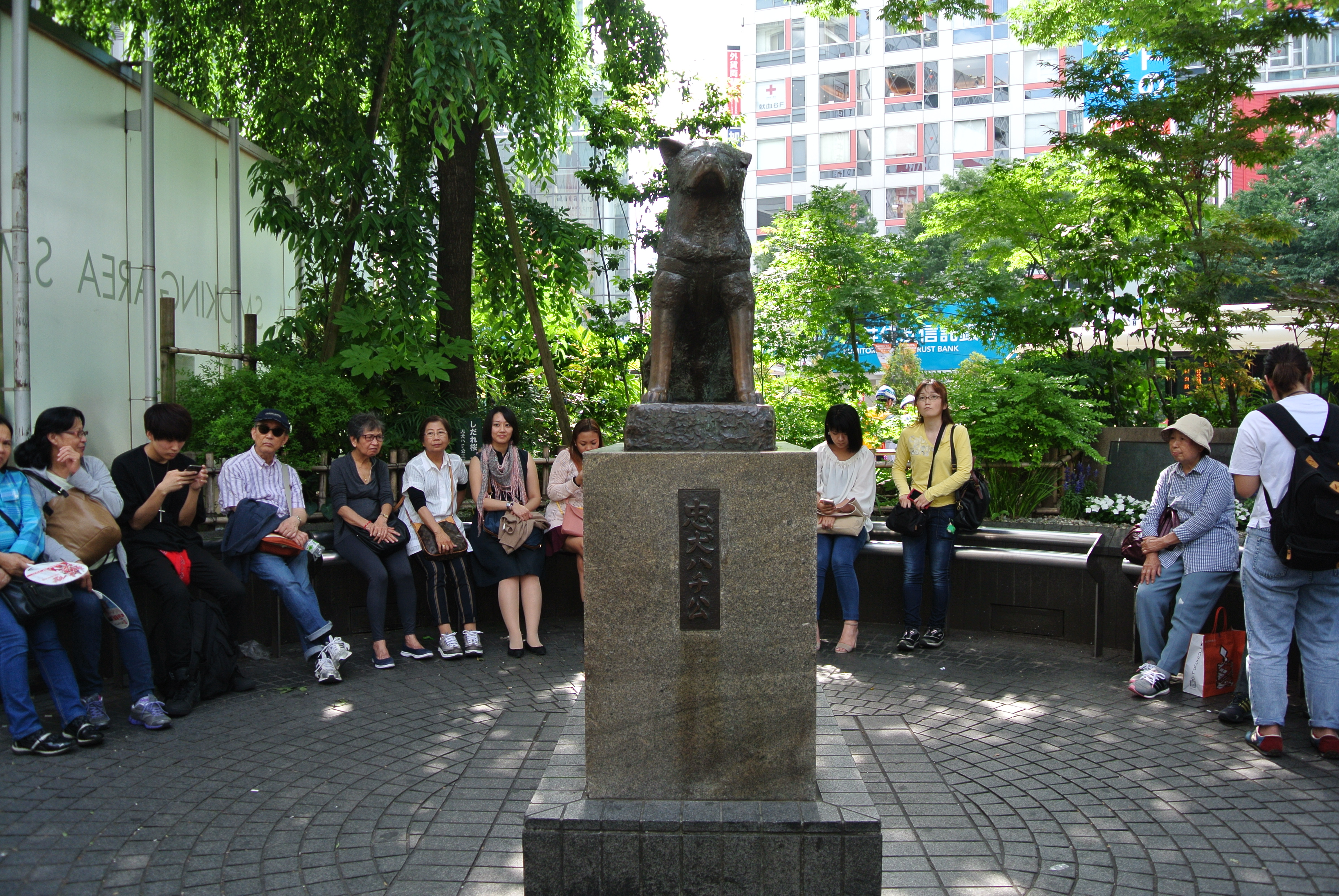 Infamous Hachiko statue outside of Shibuya station