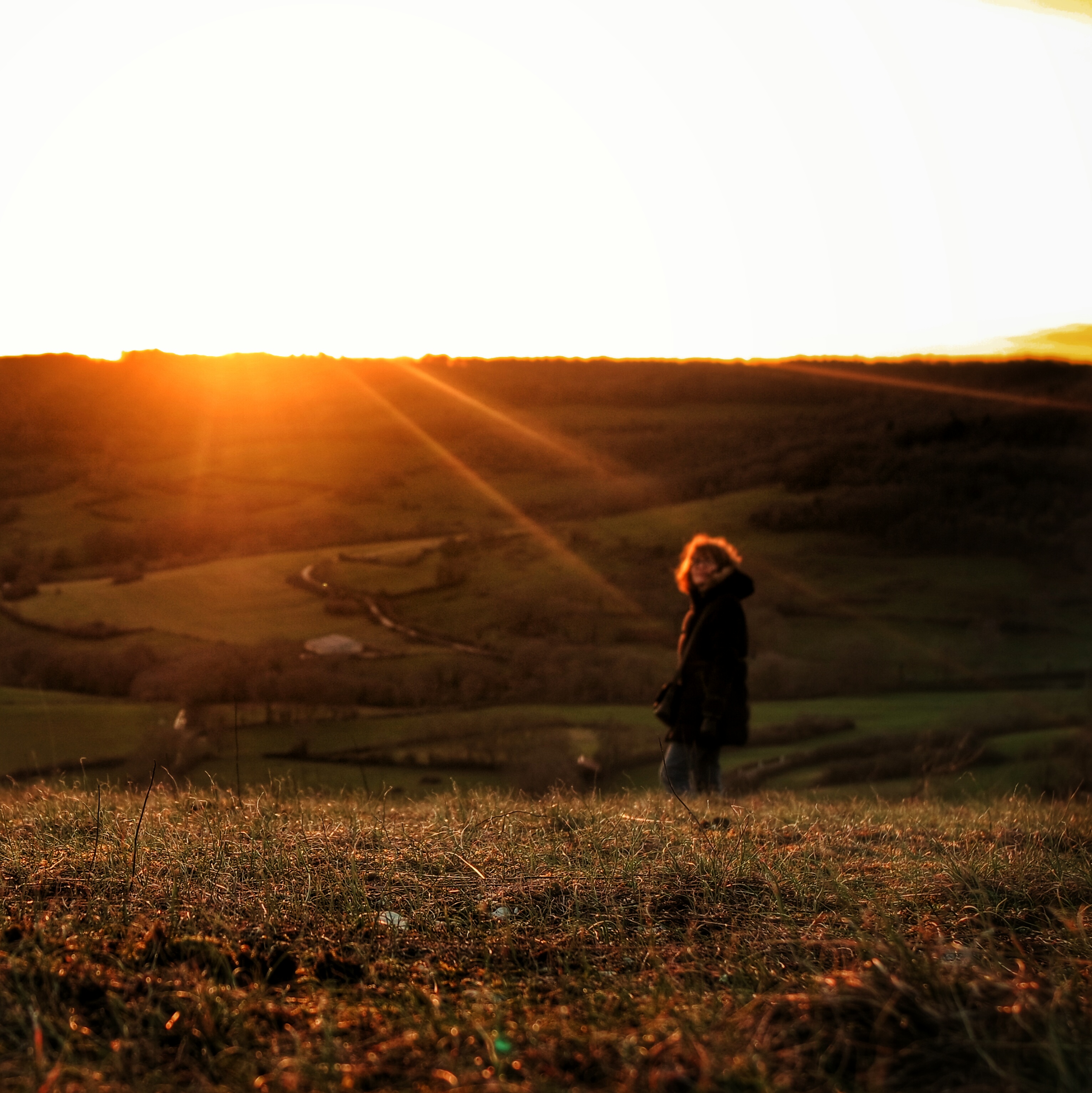 coucher de soleil sur la falaise de Baulme la Roche février