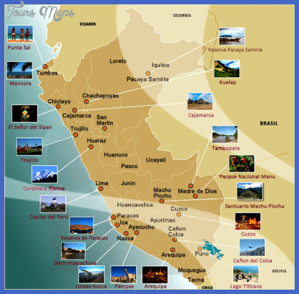 Peru Map Tourist Attractions ToursMaps Com Peru Tourist Attractions Map 