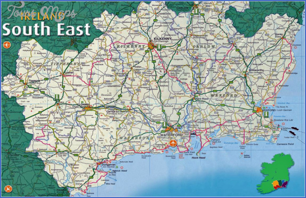 SOUTHEAST IRELAND ToursMaps Com Southeast Ireland 3 