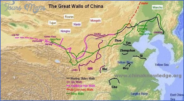 Great Wall China Map Toursmaps Com.