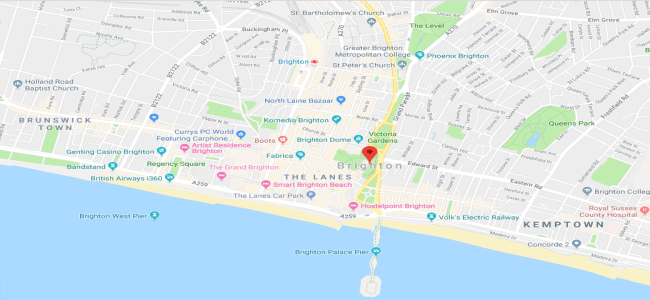 Map of Brighton