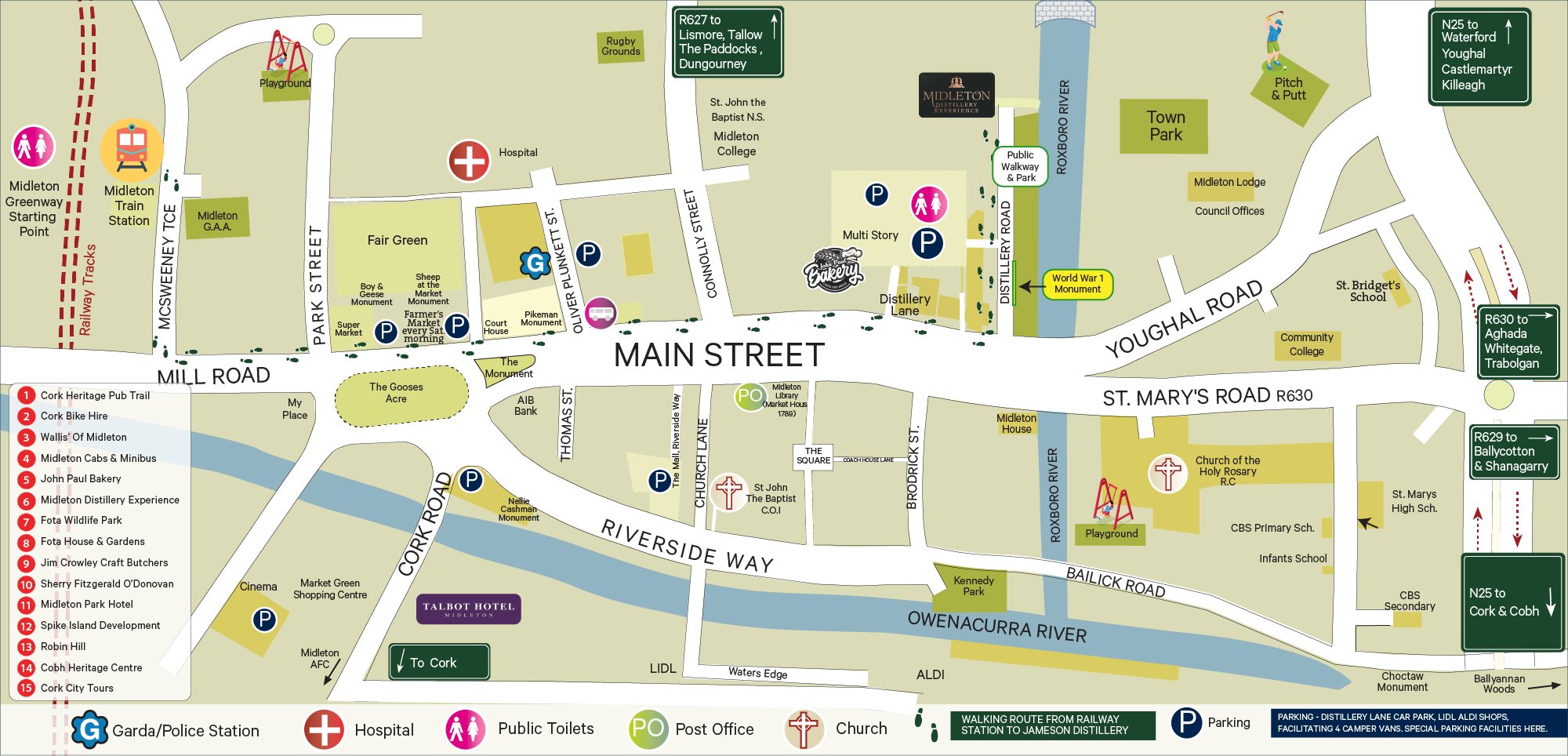 Midleton Town Map Town Maps Midleton Map NN 