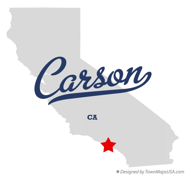 Map of carson, ca, california