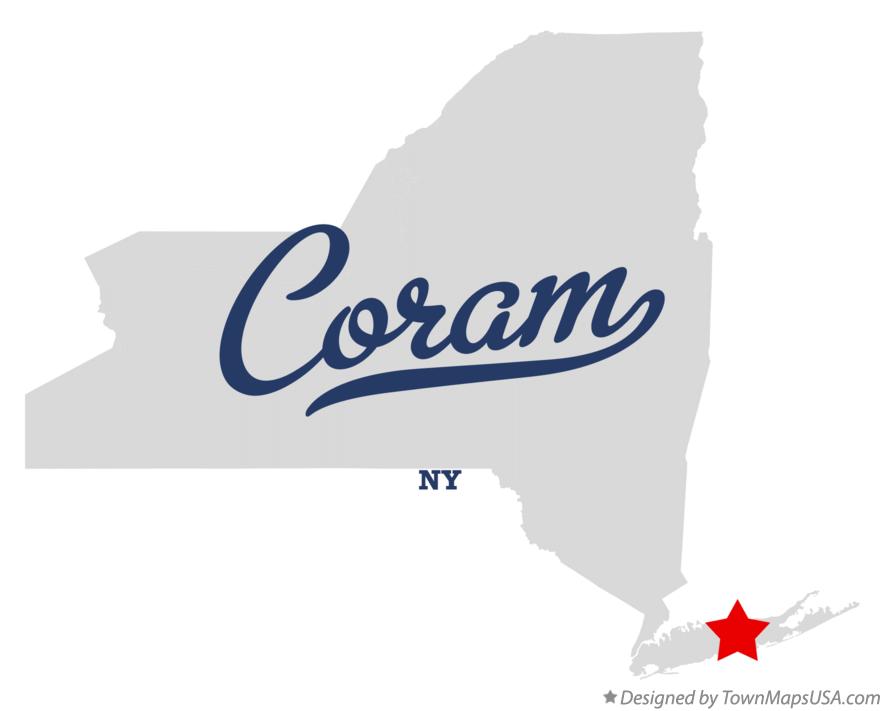 Map Of Coram New York Map Of Coram Ny 