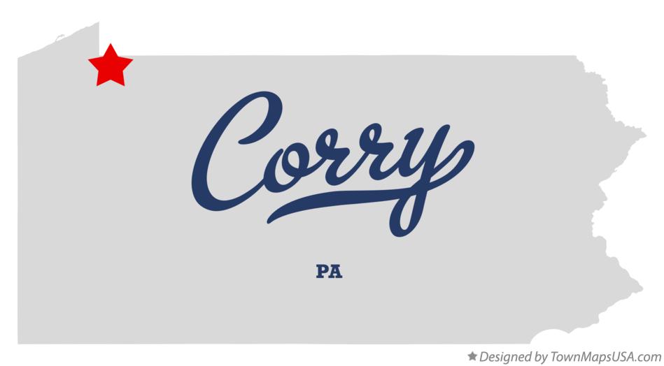 Map Of Corry PA Map Of Corry Pa 