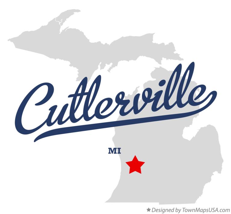 Map Of Cutlerville MI Michigan Map Of Cutlerville Mi 