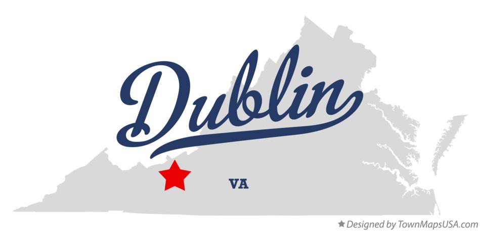 Map of dublin, va, virginia