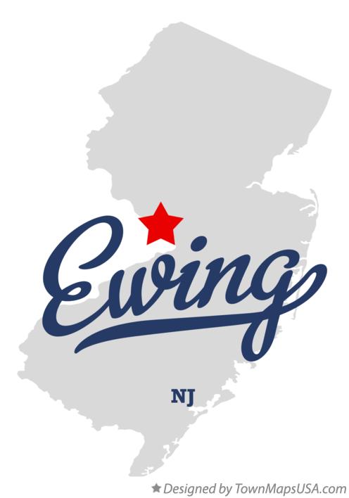 Map Of Ewing NJ New Jersey Map Of Ewing Nj 