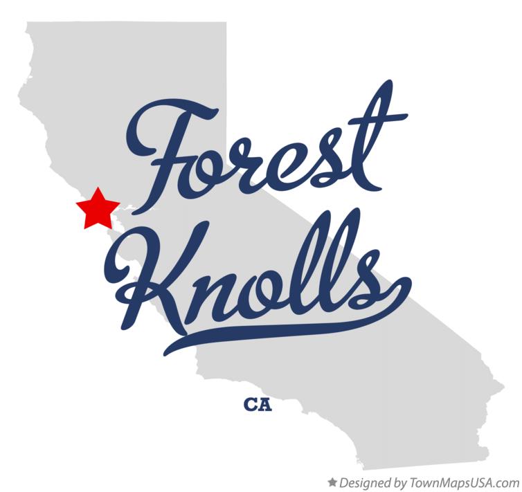 Map of forest knolls, ca, california