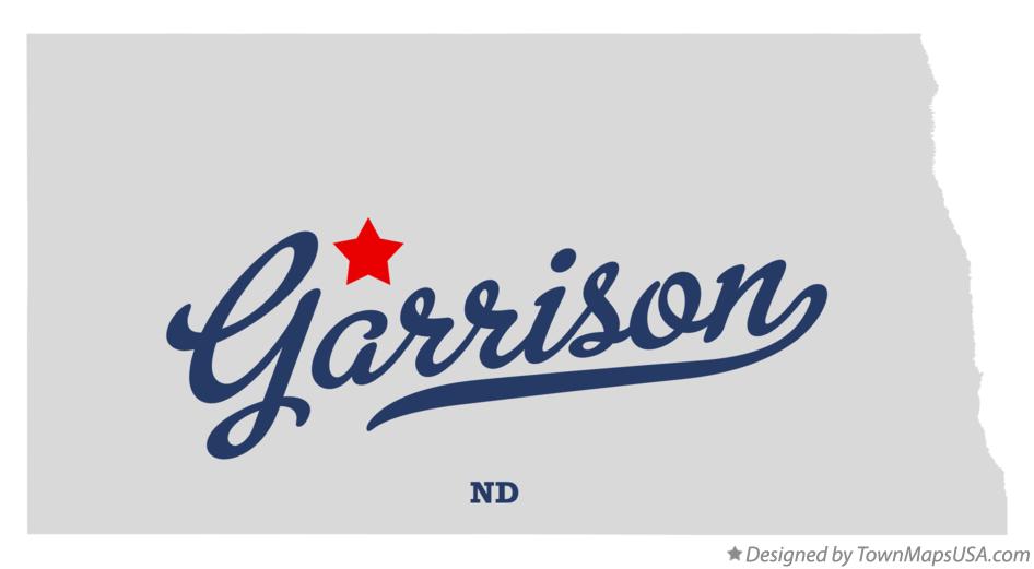 Map of garrison, nd, north dakota