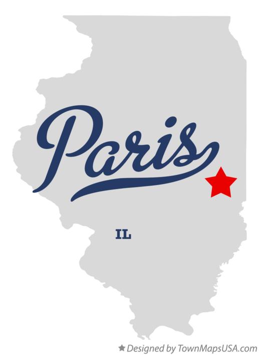 Map Of Paris IL Illinois Map Of Paris Il 