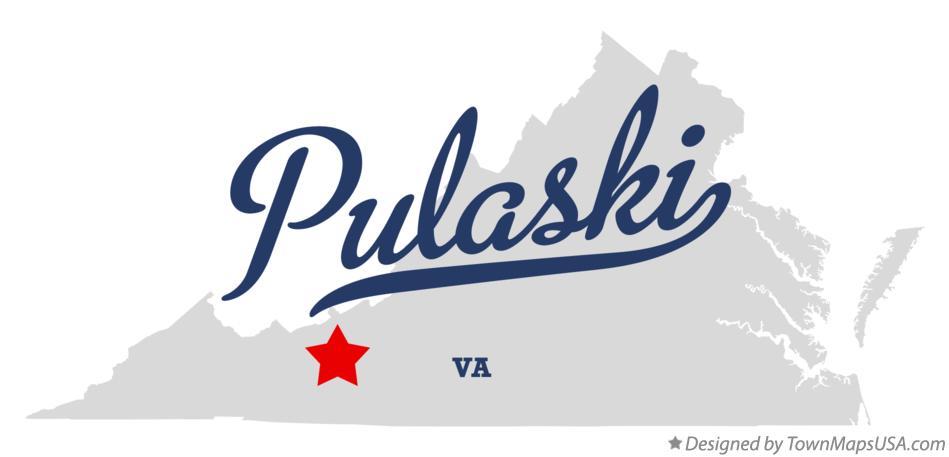Map Of Pulaski VA Virginia Map Of Pulaski Va 