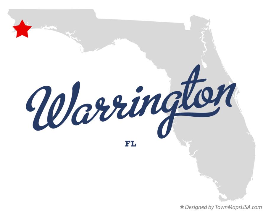 Map Of Warrington FL Florida Map Of Warrington Fl 