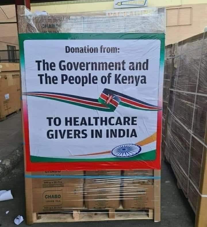 Kenya sends 12-tonne food materials to help India