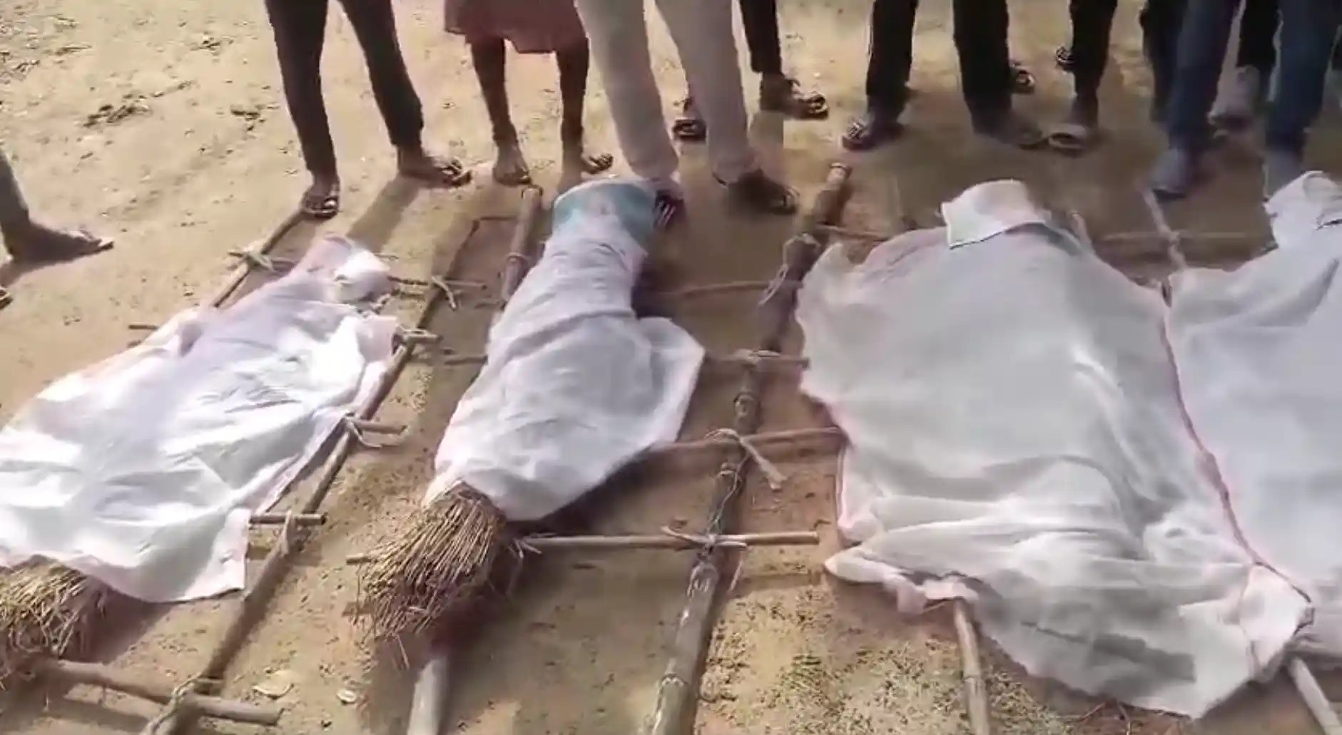 Protesters Hold Mock Funeral of Jharkhand CM Hemant Soren in Kolhan