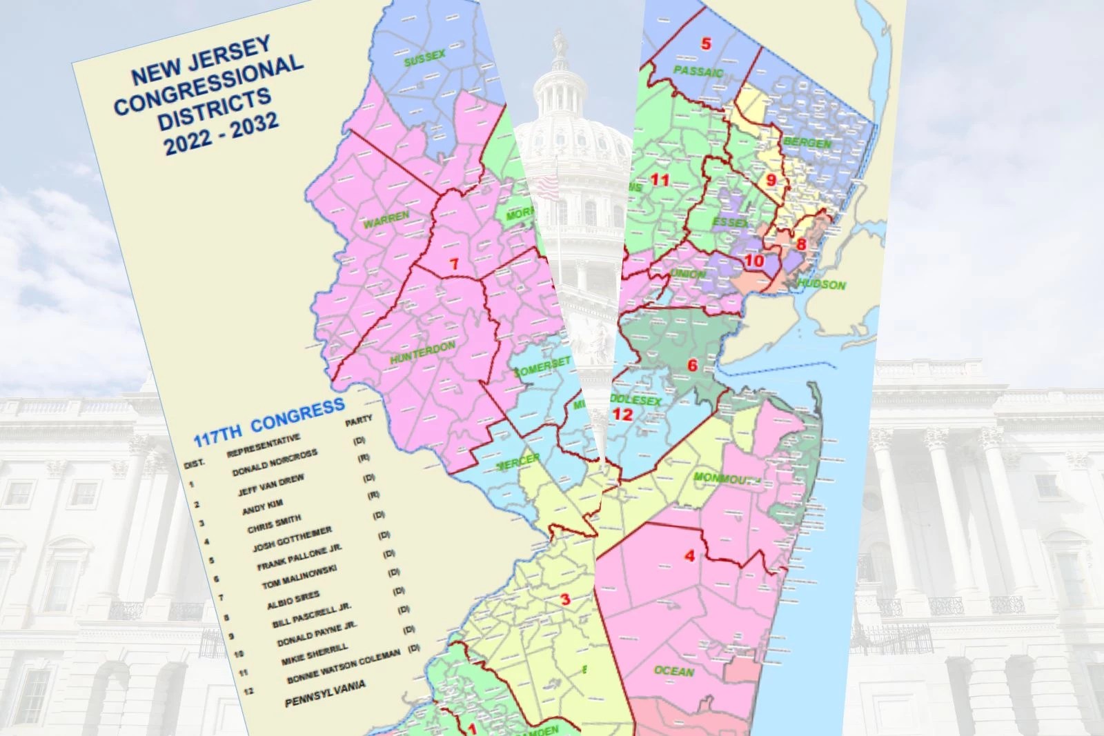 What District Are You In Now A Guide To New NJ Map Attachment Map Split 
