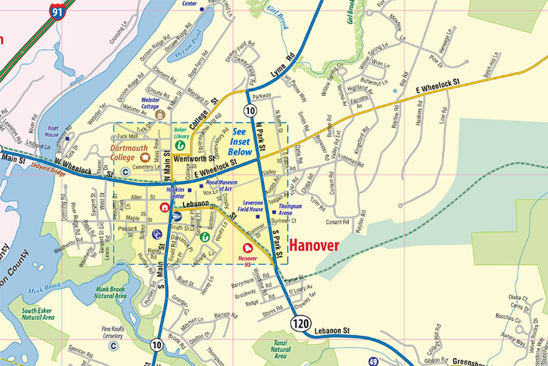 Hanover NH Map Interactive Map Town Square Hanover NH Map 