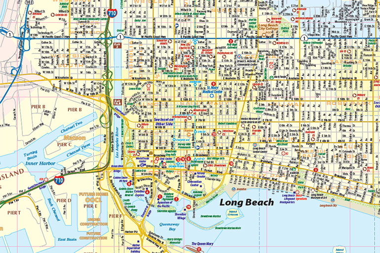 Long Beach CA Map Community Map Town Square Long Beach CA Map 