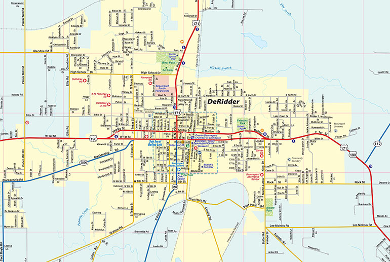 DeRidder LA Map Community Map Town Square DeRidder LA Map 