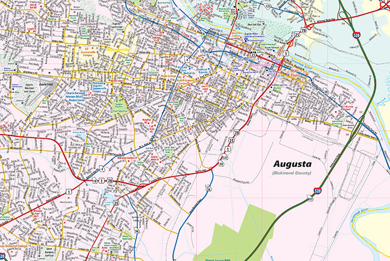 Augusta GA Map Community Map Town Square Augusta GA Map 
