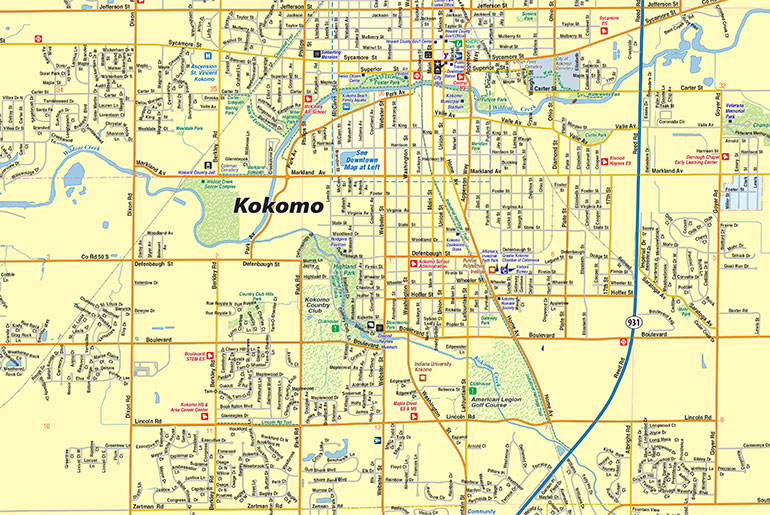 Kokomo IN Map Community Map Town Square Kokomo IN Map 