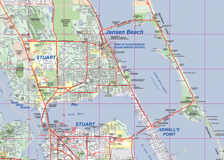 Jensen Beach FL Map Community Map Town Square Jensen Beach FL Map 