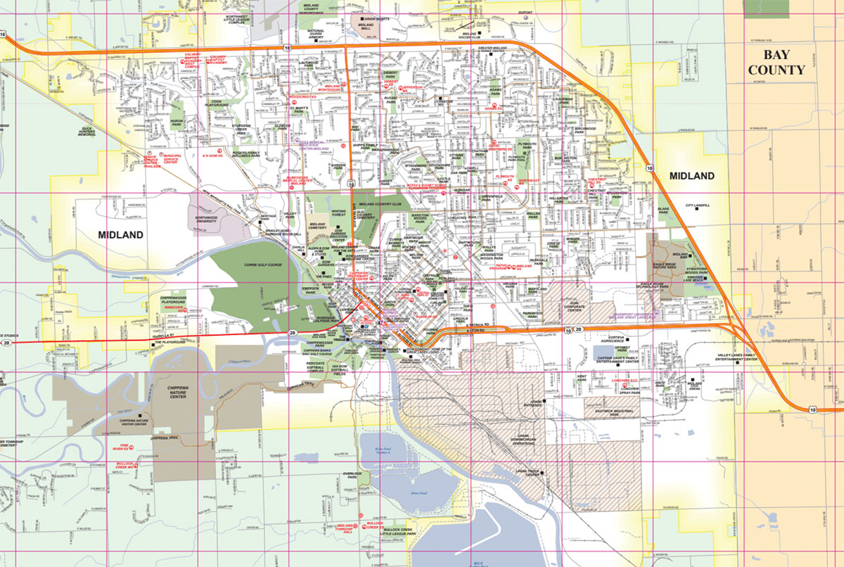 Midland MI Map Community Map Town Square Midland MI Map 