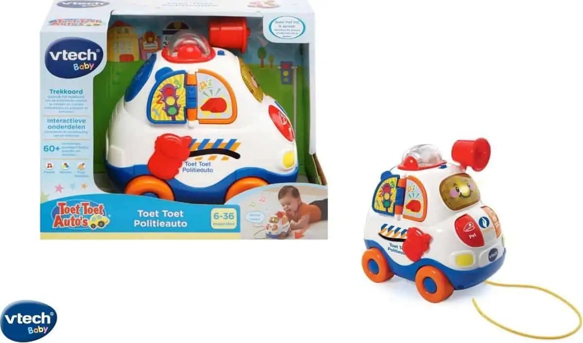 VTech Baby Toet Toet Politieauto - Educatief Babyspeelgoed - Interactieve Speelgoed Auto - met Geluid