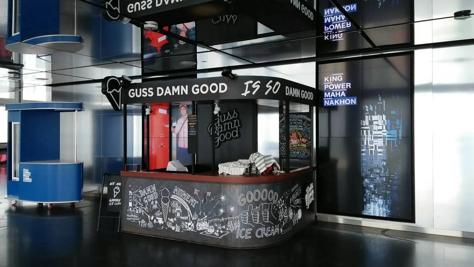 Guss Damn Good kiosks - sign by Thai Prasith Signtech