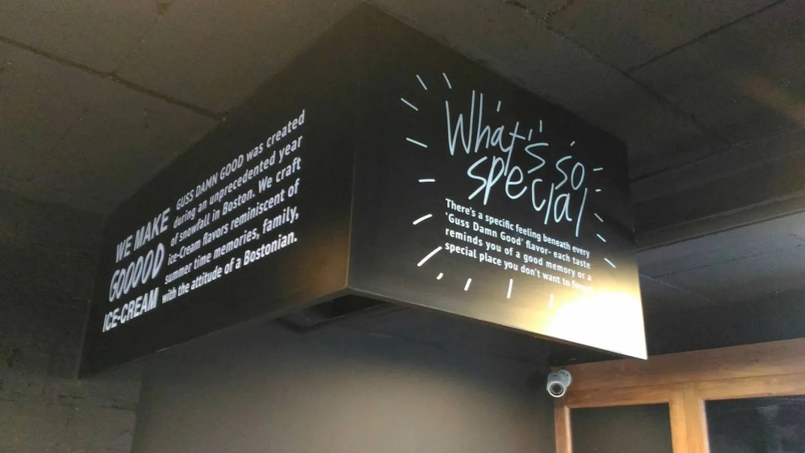 Guss Damn Good window graphics - sign by Thai Prasith Signtech