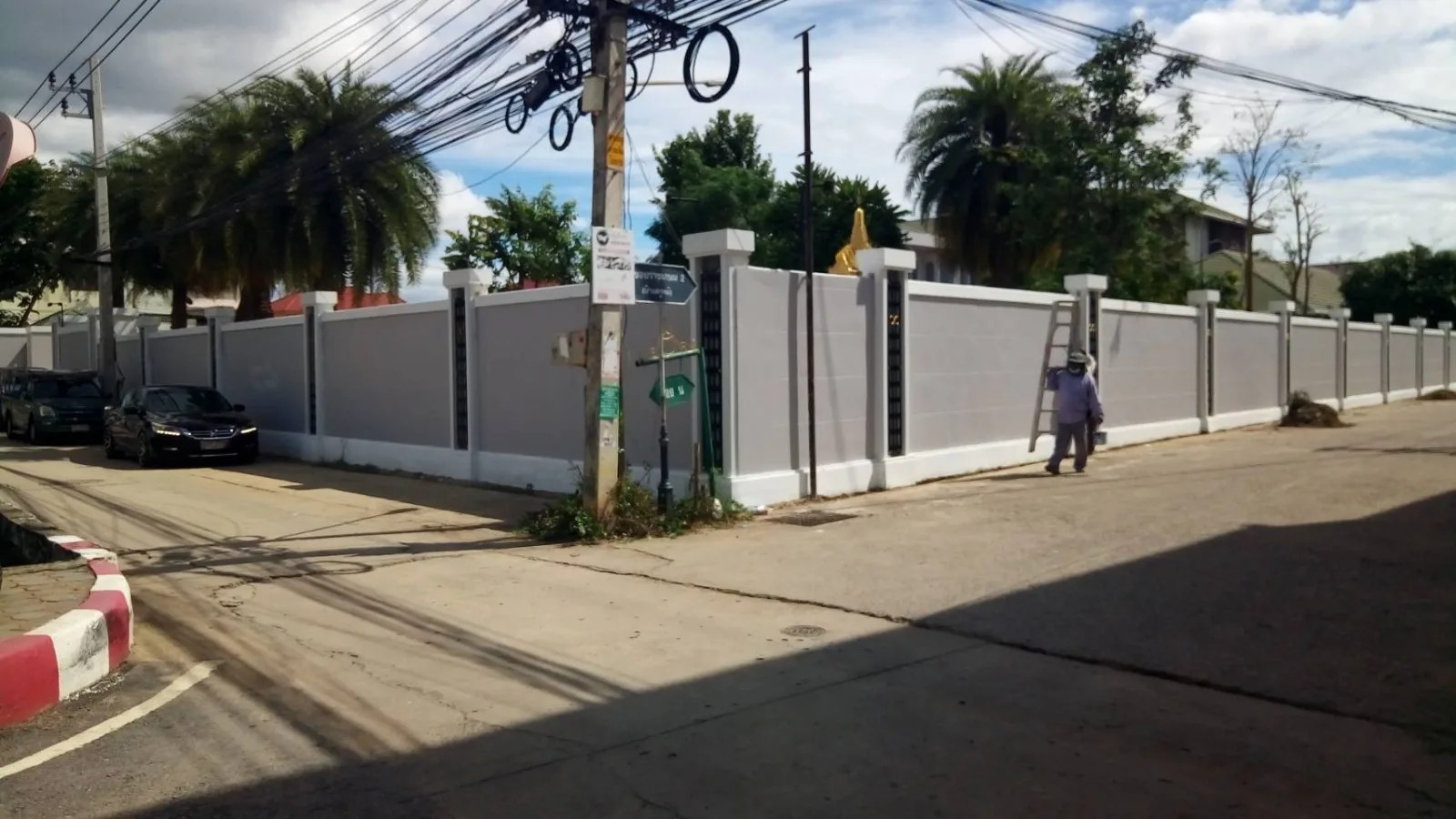 Perforated steel gates - sign by Thai Prasith Signtech