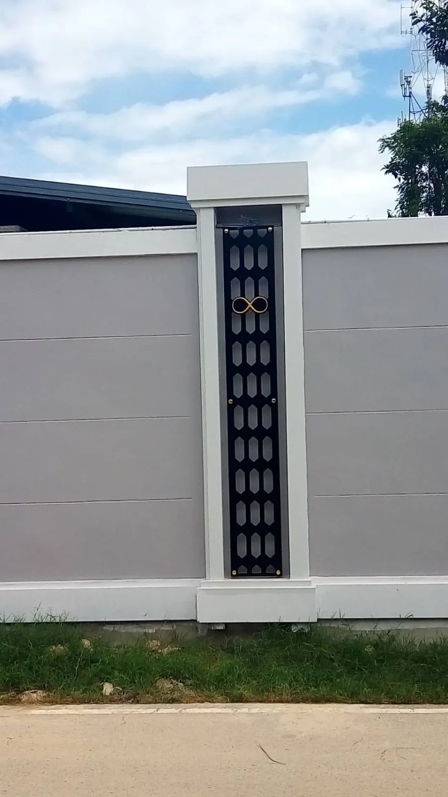 Perforated steel gates - sign by Thai Prasith Signtech