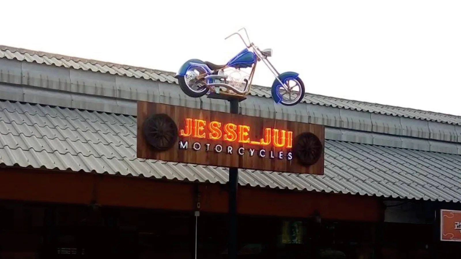Jesse Jui Motorcycles - sign by Thai Prasith Signtech