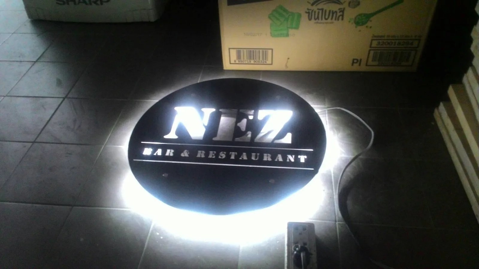NEZ Bar & Restaurant - sign by Thai Prasith Signtech