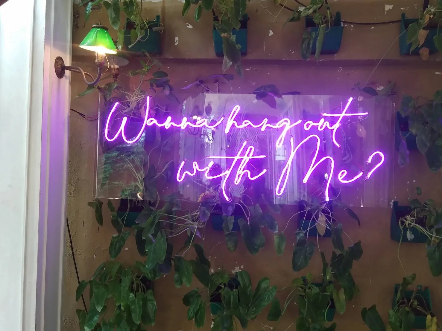 Wanna Hangout With Me - sign by Thai Prasith Signtech