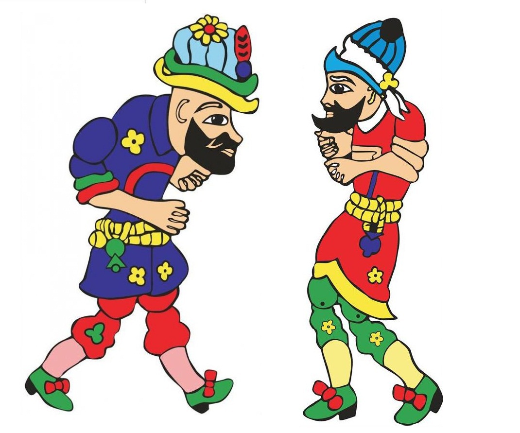 geleneksel türk tiyatrosunun iki önemli karakteri olan hacivat ile.