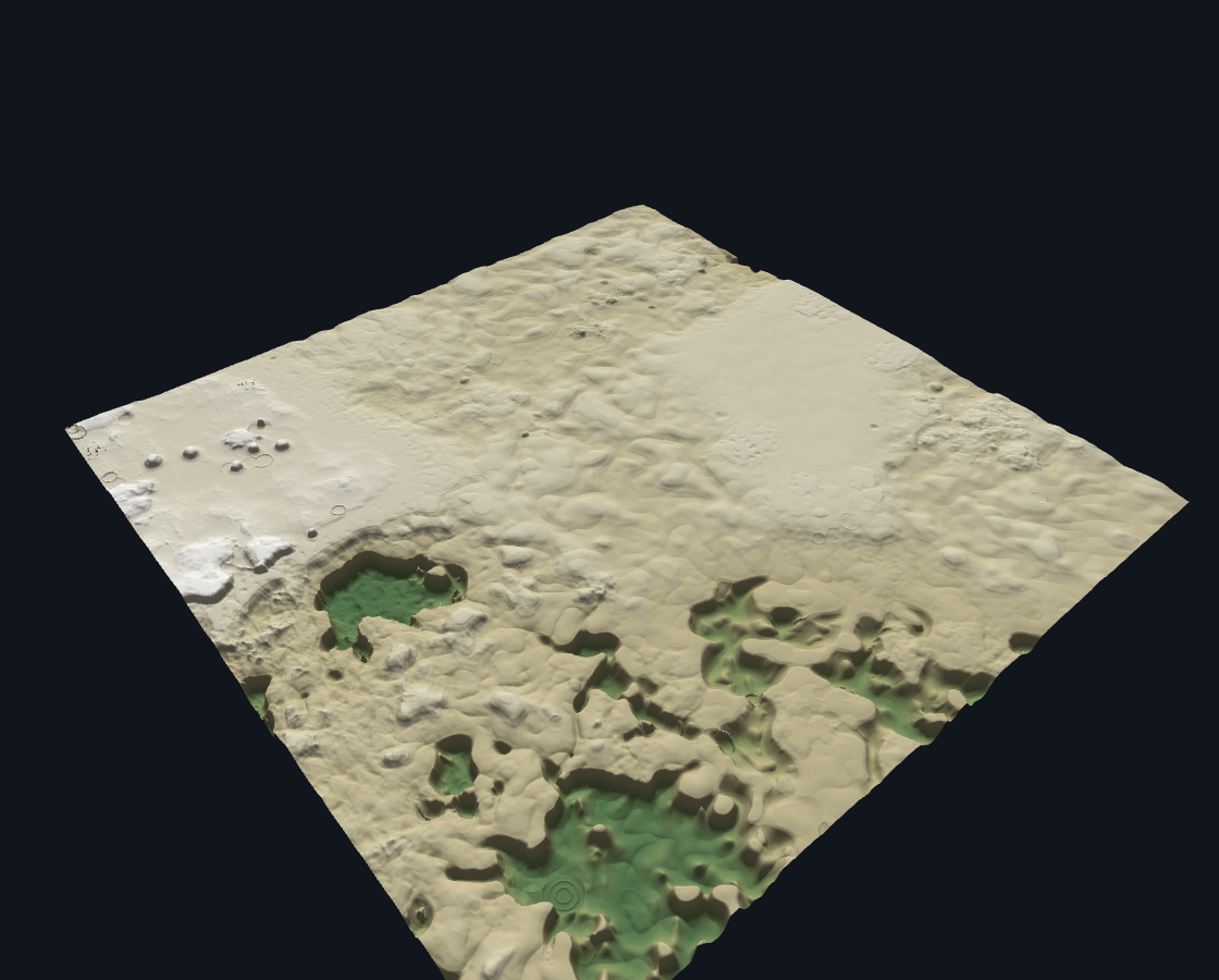 C++ 生成的地形,导入预览工具的三维渲染