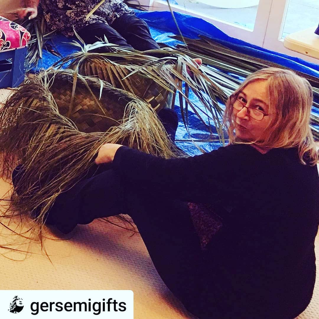 Tracey helping to finish off.