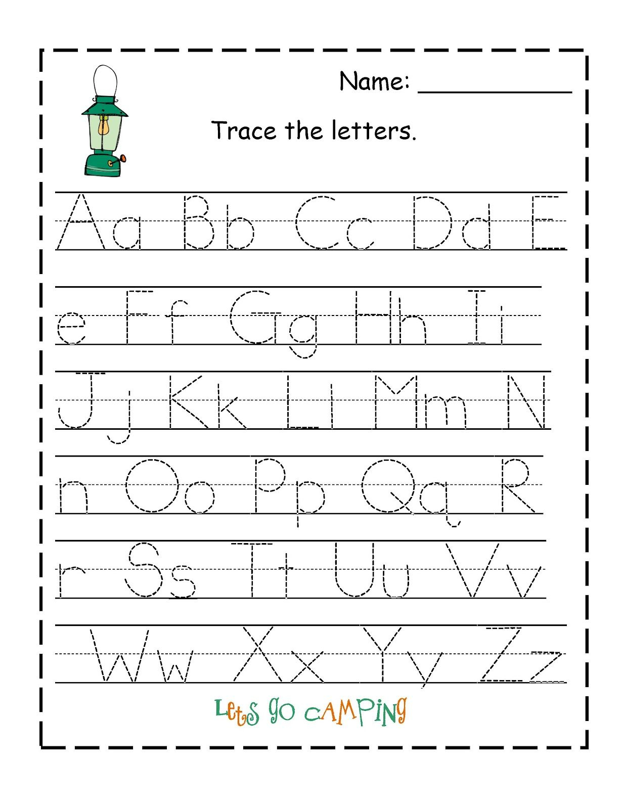 Tracing letters and numbers for toddlers