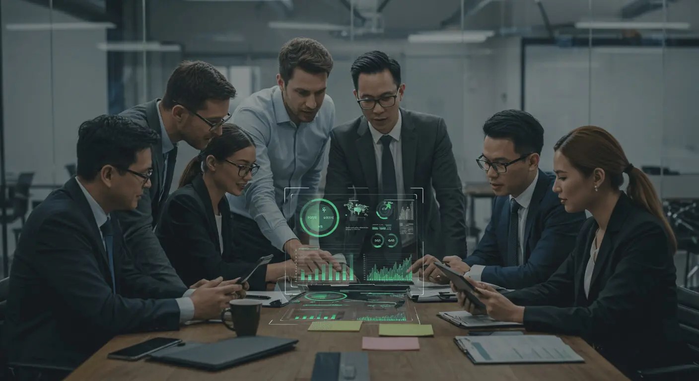 Constitucion de FINTECH_peronas frente a un escritorio