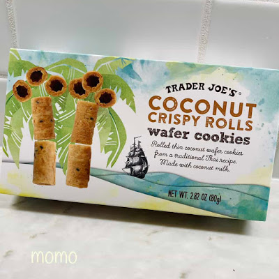 Trader Joe's Coconut Crispy Rolls Wafer Cookies トレジョの