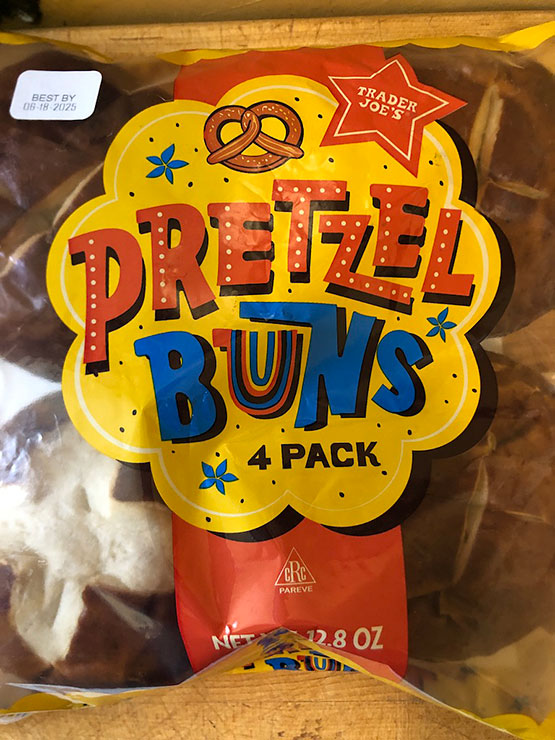 Trader Joe's PRETZEL BUNS. Perfect for hamburgers! | Trader Joe's