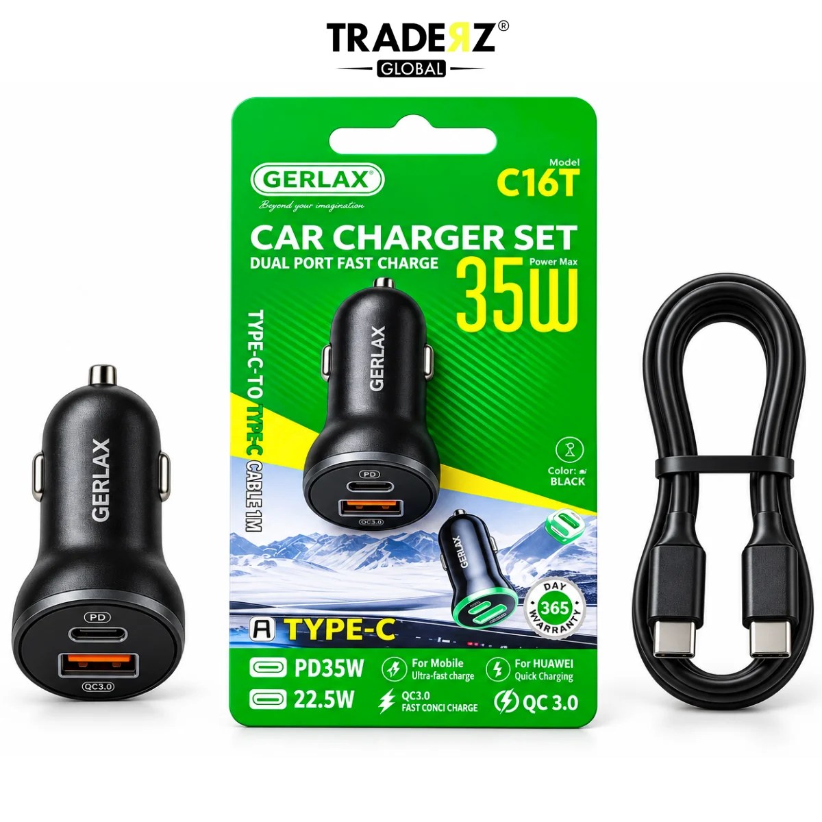 GERLAX C16T 35W Car Charger