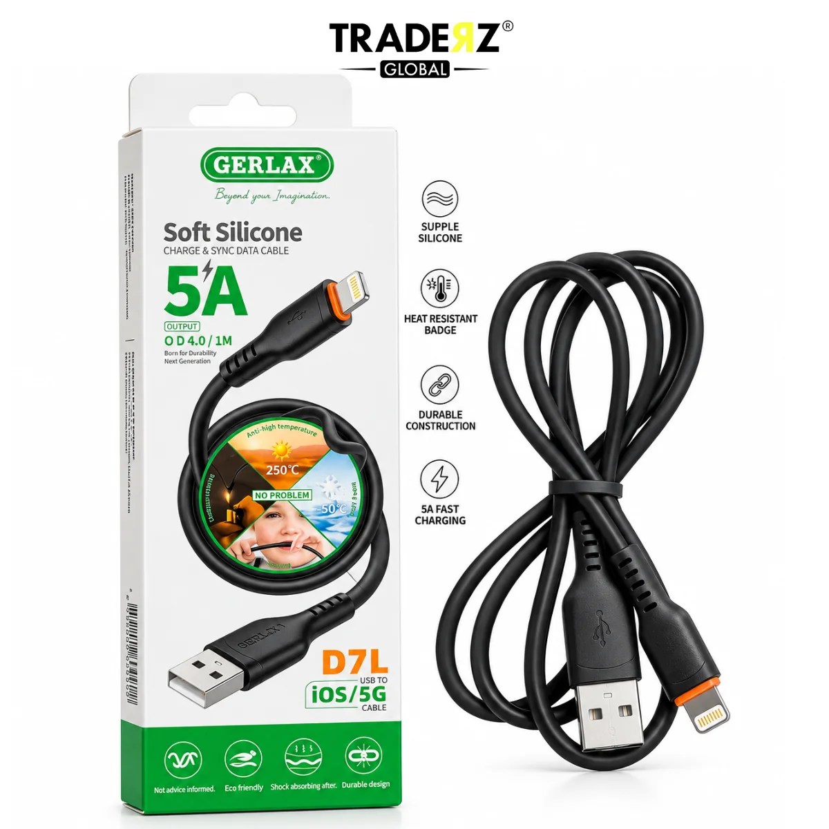 GERLAX D7L 5A iOS Cable 1M