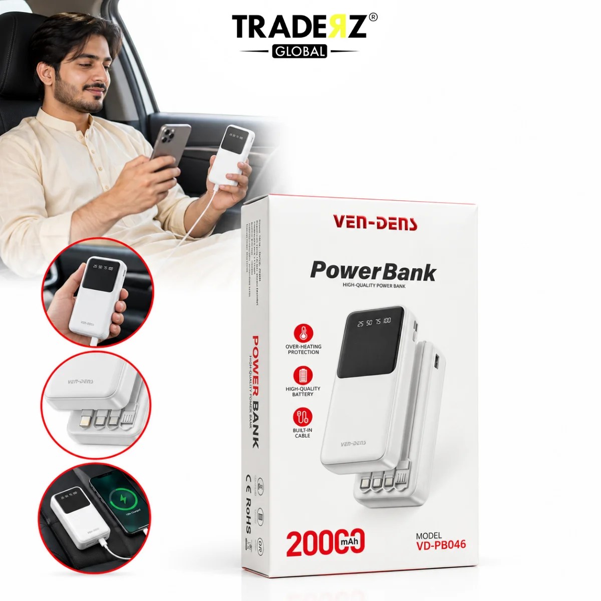 VEN-DENS 20000mAh Power Bank
