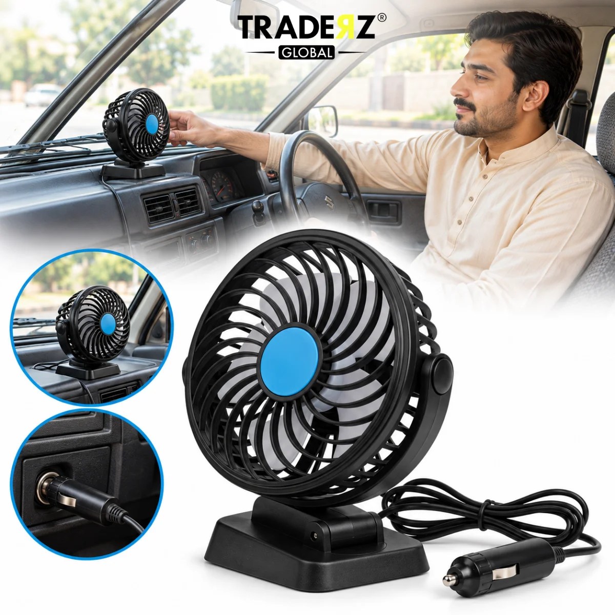 12V Car Dashboard Fan