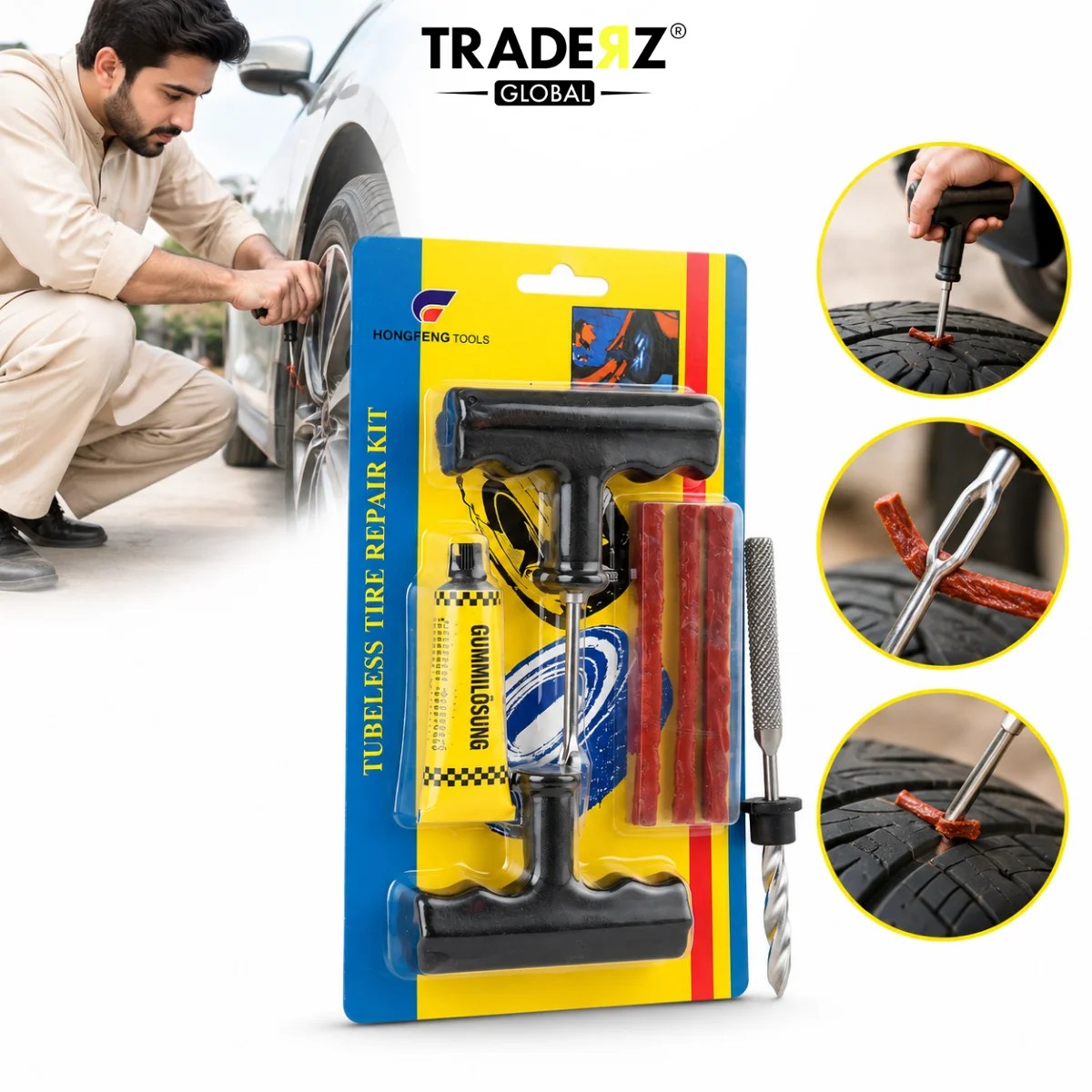 Tubeless Tyre Puncture Repair Kit