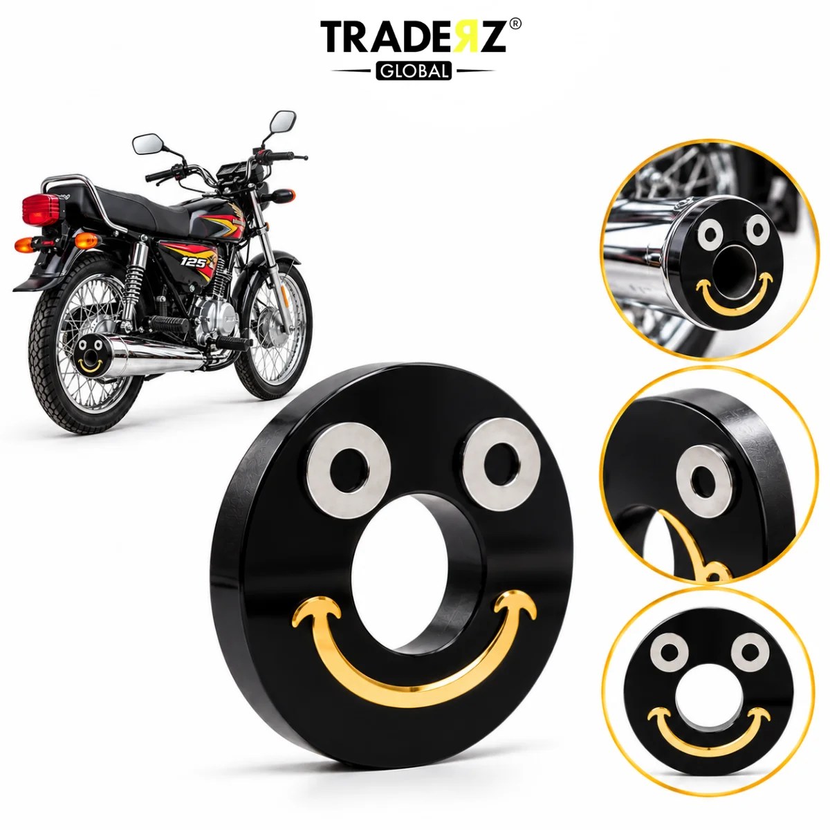 Motorcycle Silencer Smiley Face Cover
