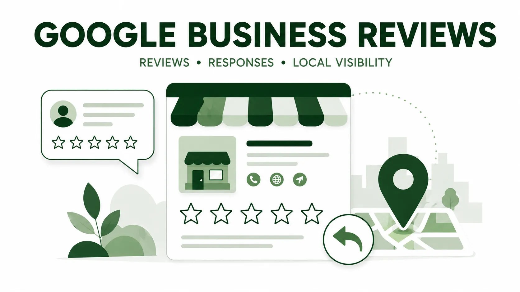 Google Business Profile reviews and local visibility illustration